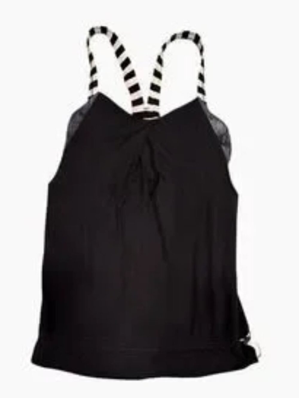 loses fit tank top with built in sports bra. Black and white size 4